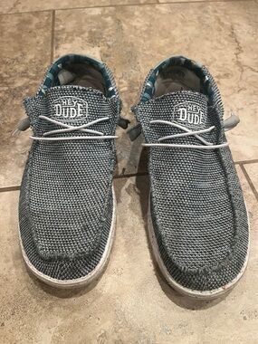 Hey Dude Men's Slip-On Loafers in Heather Blue-Grey